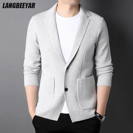 LANGBEEYAR Korean Style Slim Fit Casual Cardigan Sweater